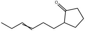 2-(3-ヘキセニル)シクロペンタノン 化学構造式