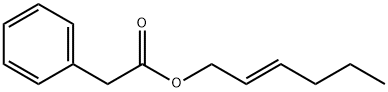 フェニル酢酸 trans-2-ヘキセン-1-イル 化学構造式