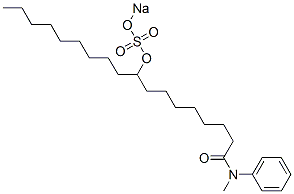 N-メチル-N-フェニル-9-[(ソジオスルホ)オキシ]オクタデカンアミド 化学構造式