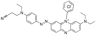3-[[4-[(2-cyanoethyl)ethylamino]phenyl]azo]-7-(diethylamino)-5-phenylphenazinium chloride,68134-34-9,结构式