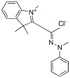 1,3,3-trimethyl-2-[1-(methylphenylhydrazono)ethyl]-3H-indolium chloride Struktur