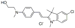 5-chloro-2-[2-[4-[(2-hydroxyethyl)methylamino]phenyl]vinyl]-1,3,3-trimethyl-3H-indolium chloride Struktur