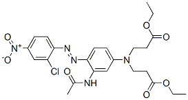 ethyl N-[3-(acetylamino)-4-[(2-chloro-4-nitrophenyl)azo]phenyl]-N-(3-ethoxy-3-oxopropyl)-beta-alaninate|