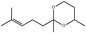 2,4-ジメチル-2-(4-メチル-3-ペンテニル)-1,3-ジオキサン 化学構造式
