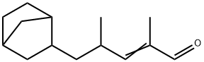 5-bicyclo[2.2.1]hept-2-yl-2,4-dimethylpent-2-en-1-al Struktur