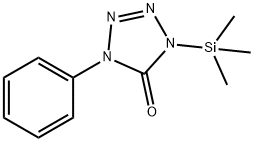 1,4-dihydro-1-phenyl-4-(trimethylsilyl)-5H-tetrazol-5-one Structure