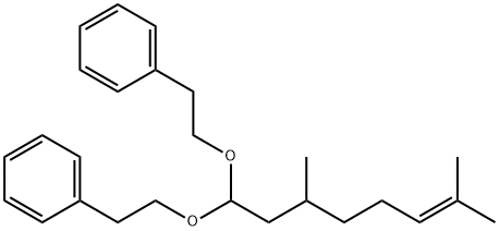 1,1'-[(3,7-dimethyl-6-octenylidene)bis(oxyethylene)]bisbenzene Structure