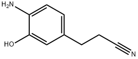Benzenepropanenitrile,  4-amino-3-hydroxy- Structure