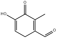 1,4-Cyclohexadiene-1-carboxaldehyde, 4-hydroxy-2-methyl-3-oxo- (9CI) Struktur