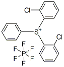bis(chlorophenyl)phenylsulphonium hexafluorophosphate(1-) Struktur