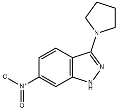 6-NITRO-3-(PYRROLIDIN-1-YL)-1H-INDAZOLE Structure