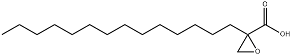 2-テトラデシルオキシラン-2-カルボン酸 化学構造式