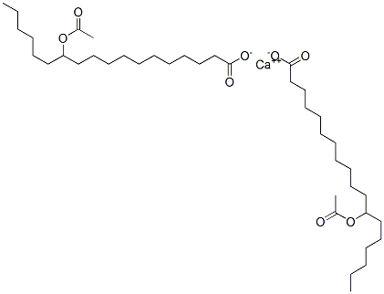calcium 12-(acetoxy)octadecanoate Structure