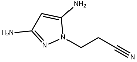 1H-Pyrazole-1-propanenitrile,  3,5-diamino- Struktur
