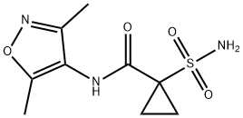 Cyclopropanecarboxamide, 1-(aminosulfonyl)-N-(3,5-dimethyl-4-isoxazolyl)- Struktur