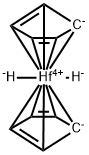 BIS(CYCLOPENTADIENYL)HAFNIUM DIHYDRIDE Struktur