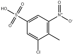 3-クロロ-4-メチル-5-ニトロベンゼンスルホン酸 化学構造式