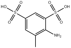4-アミノ-5-メチル-1,3-ベンゼンジスルホン酸 化学構造式
