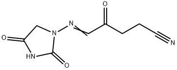 1-(((3-cyano-1-oxopropyl)methylene)amino)-2,4-imidazolidinedione 结构式