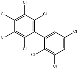 2,2',3,3',4,5,5',6-オクタクロロビフェニル 化学構造式
