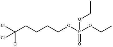 Phosphoric acid diethyl 5,5,5-trichloropentyl ester Structure