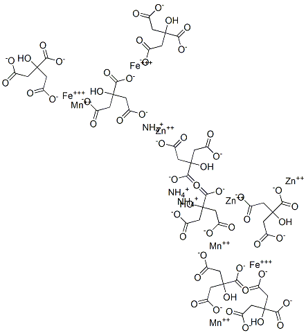 citric acid, ammonium iron(3+) manganese(2+) zinc salt Structure