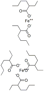 2-エチルヘキサン酸/鉄(II)/鉄(III),(1:x:x) 化学構造式