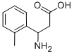 3-アミノ-3-(2-メチルフェニル)プロパン酸 化学構造式