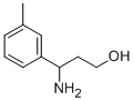 3-氨基-3-(3-甲基苯基)-1-丙醇, 68208-22-0, 结构式