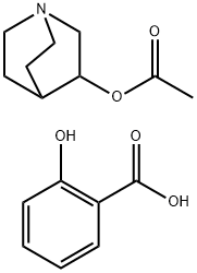(4S)-QUINUCLIDIN-3-YL ACETATE 2-HYDROXYBENZOATE 结构式