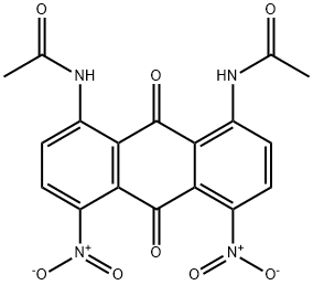 N,N'-[(9,10-ジヒドロ-4,5-ジニトロ-9,10-ジオキソアントラセン)-1,8-ジイル]ビスアセトアミド 化学構造式