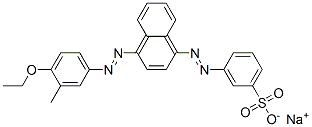 sodium 3-[[4-[(4-ethoxy-m-tolyl)azo]-1-naphthyl]azo]benzenesulphonate Struktur