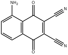 5-アミノ-2,3-ジシアノ-1,4-ナフトキノン 化学構造式
