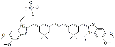 68220-31-5 Benzothiazolium, 3-ethyl-2-[[3-[3-[3-[(3-ethyl-5,6-dimethoxy-2(3H)-benzothiazolylidene)methyl]-5,5-dimethyl-2-cyclohexen-1-ylidene]-1-propenyl]-5,5-dimethyl-2-cyclohexen-1-ylidene]methyl]-5,6-dimethoxy-, perchlorate