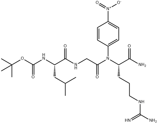 N-T-BOC-LEU-GLY-ARG P-NITROANILIDE Struktur