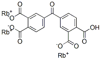 trirubidium hydrogen 4,4'-carbonylbisphthalate Structure