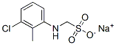 [(3-クロロ-2-メチルフェニル)アミノ]メタンスルホン酸ナトリウム 化学構造式