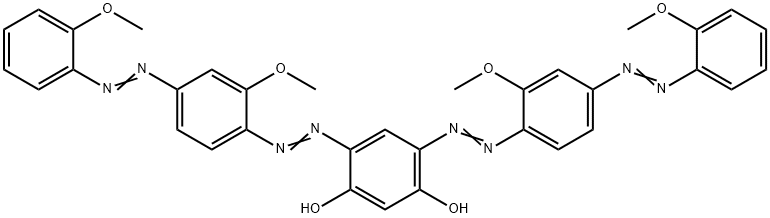 4,6-Bis[[2-methoxy-4-[(2-methoxyphenyl)azo]phenyl]azo]-1,3-benzenediol,68227-35-0,结构式