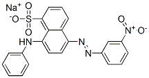 sodium 5-[(3-nitrophenyl)azo]-8-(phenylamino)naphthalenesulphonate Struktur