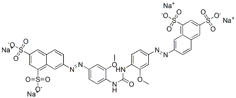 tetrasodium 7,7'-[carbonylbis[imino(3-methoxy-4,1-phenylene)azo]]bisnaphthalene-1,3-disulphonate|