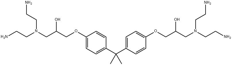 1,1'-[isopropylidenebis(p-phenyleneoxy)]bis[3-[bis(2-aminoethyl)amino]propan-2-ol] Struktur