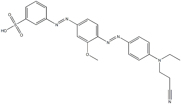 m-[[4-[[4-[(2-cyanoethyl)ethylamino]phenyl]azo]-3-methoxyphenyl]azo]benzenesulphonic acid Structure