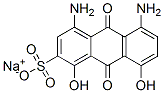 sodium 4,5-diamino-9,10-dihydro-1,8-dihydroxy-9,10-dioxoanthracene-2-sulphonate Struktur