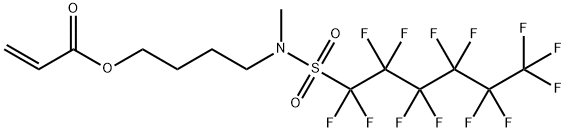 プロペン酸4-[メチル[(トリデカフルオロヘキシル)スルホニル]アミノ]ブチル 化学構造式