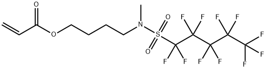 プロペン酸4-[メチル[(ウンデカフルオロペンチル)スルホニル]アミノ]ブチル 化学構造式