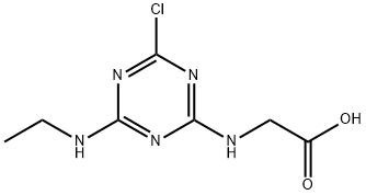 2-[(4-chloro-6-ethylamino-1,3,5-triazin-2-yl)amino]acetic acid,68228-19-3,结构式
