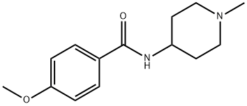 Benzamide, 4-methoxy-N-(1-methyl-4-piperidinyl)- (9CI) Struktur