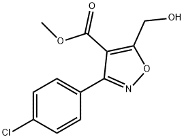 4-Isoxazolecarboxylicacid,3-(4-chlorophenyl)-5-(hydroxymethyl)-,methylester(9CI) Structure