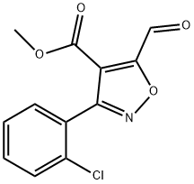 3-(2-氯苯基)-5-甲酰基异噁唑-4-羧酸甲酯 结构式