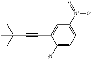 BenzenaMine, 2-(3,3-diMethyl-1-butyn-1-yl)-4-nitro- Structure